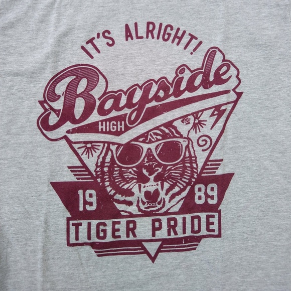 Saved By The Bell 1989 It's Alright! Mascot Tiger Pride Bayside High Adult Shirt - Picture 2 of 2